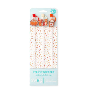 Swig: Pumpkin Spice Girl Straw Topper Set