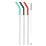 Swig: Mint/Green/Red Reusable Straw Set (Mega Mugs)