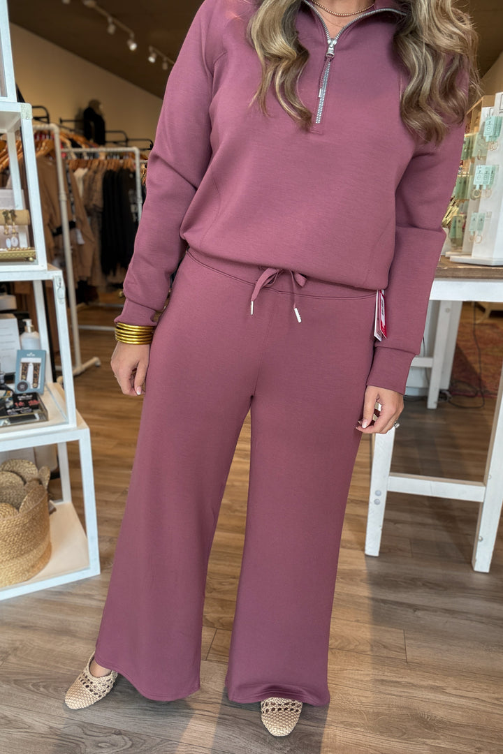 SPANX AirEssentials® Wide Leg Pant - Rum Raisin