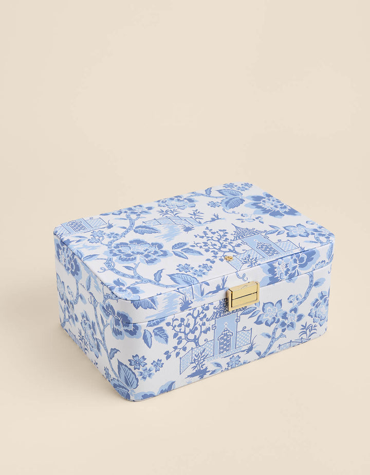 Spartina 449: Medium Desktop Jewelry Case - Garden Toile