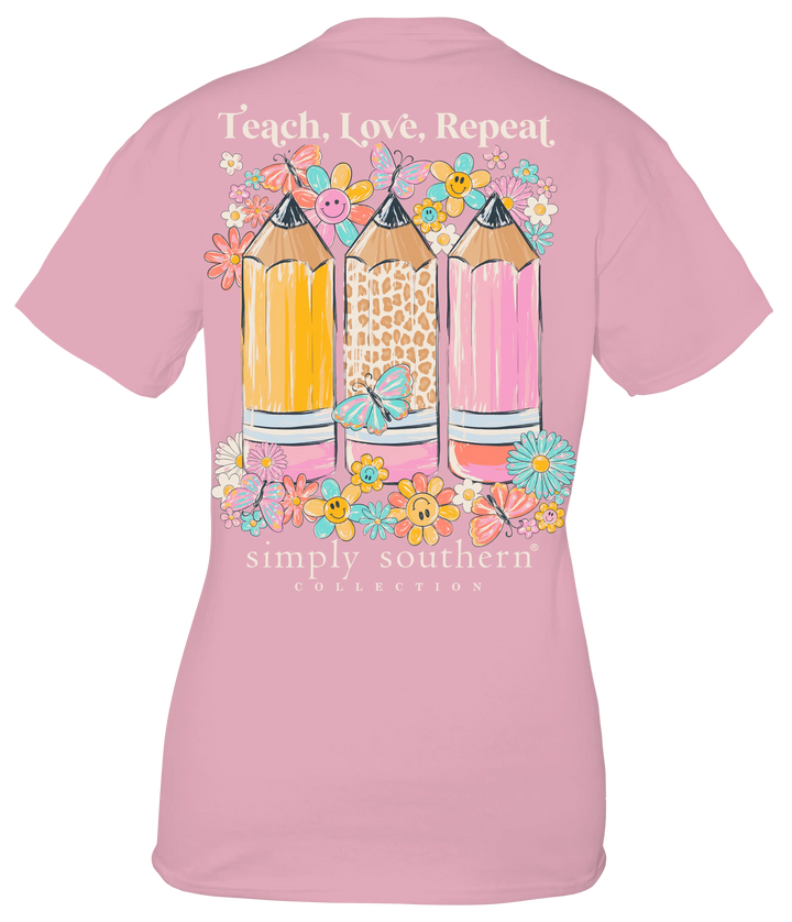 Simply Southern: Teach Love Repeat Teacher Tee