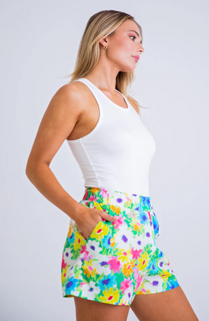 Karlie: Bright Floral Shorts