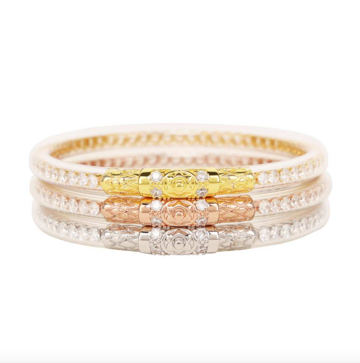 BuDha Girl: Three Queens All Weather Bangles® (AWB®) - Clear Crystal - B Social Boutique