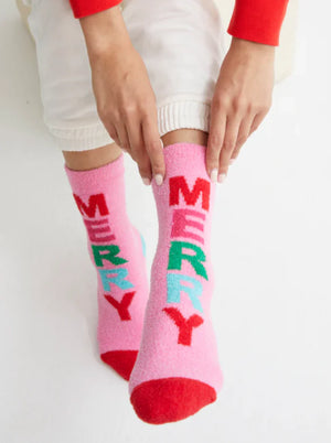 Pink Merry Cozy Socks