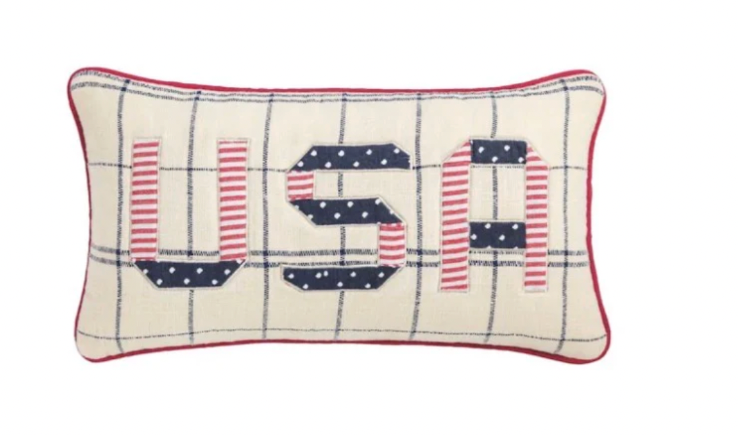 Mud Pie: USA Americana Quilted Pillow