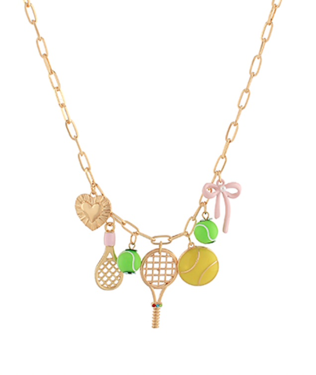 Tennis Multi Charm Necklace