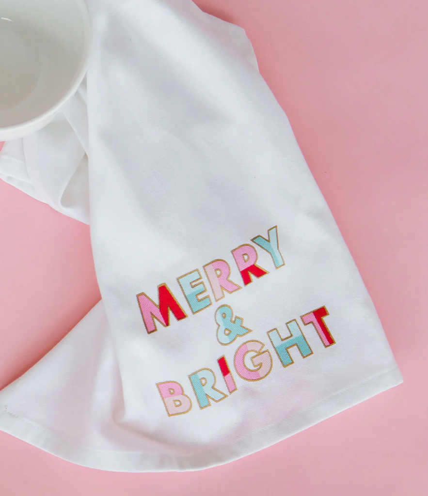 Tea Towel Merry & Bright