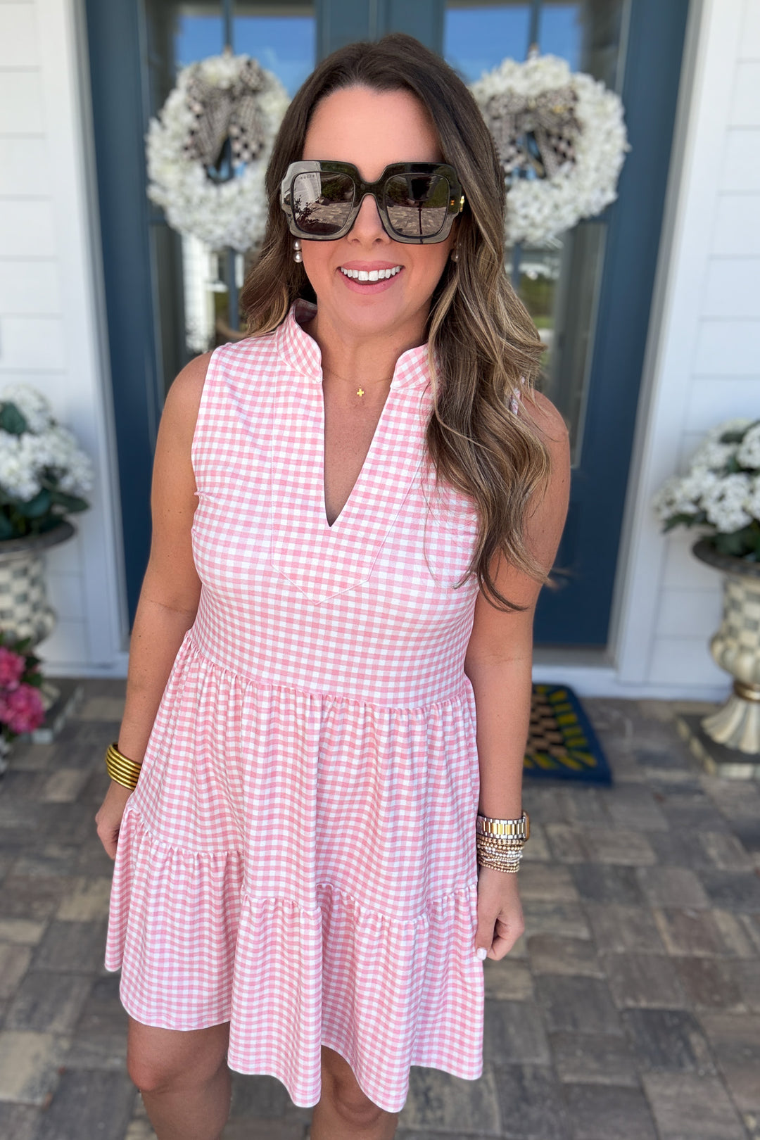 Smith & Quinn: Tatum Dress - Pink Gingham