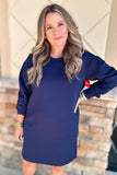 Spanx: Airessentials Crew Neck Dress - Timeless Navy