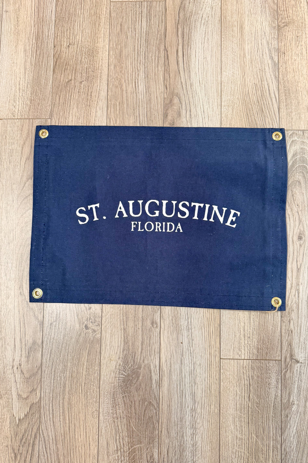St Augustine Canvas Banner Flag with Grommets: Navy