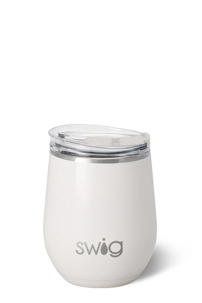 Swig: Shimmer Pearl Stemless Wine Cup 12oz