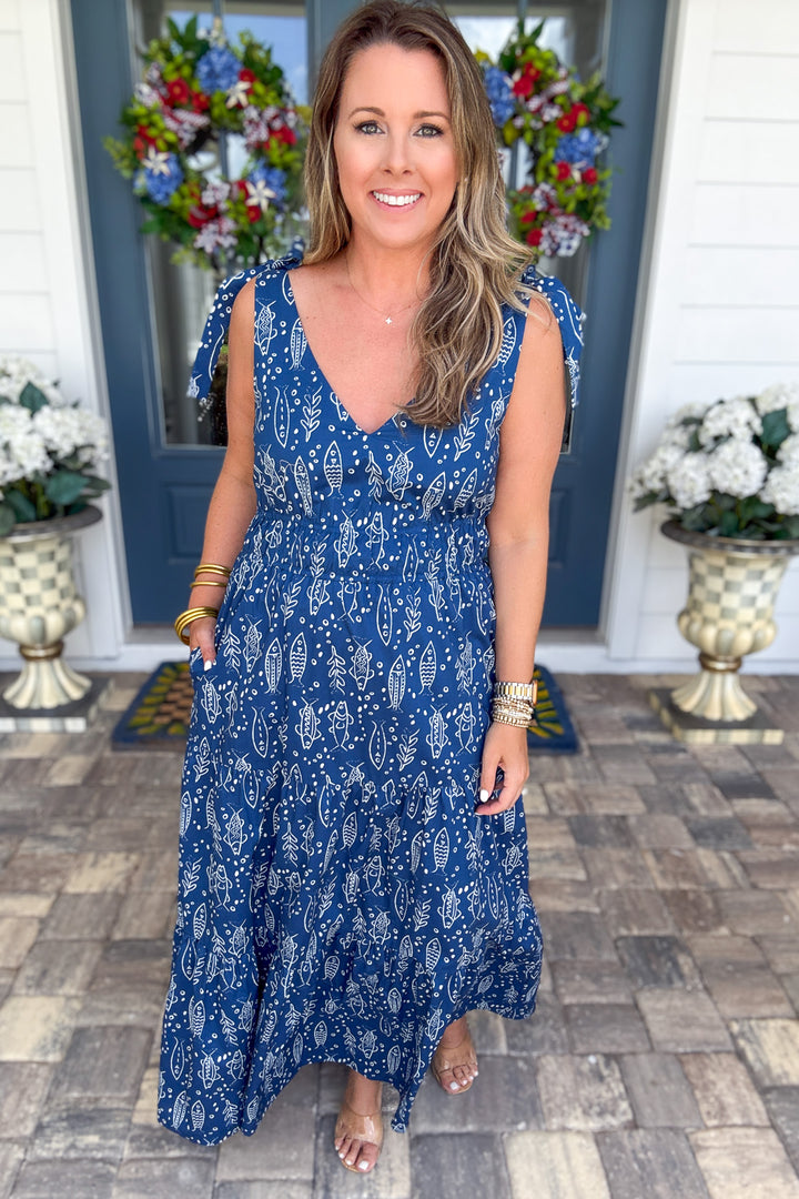 THML: Coastal Catch Maxi Dress