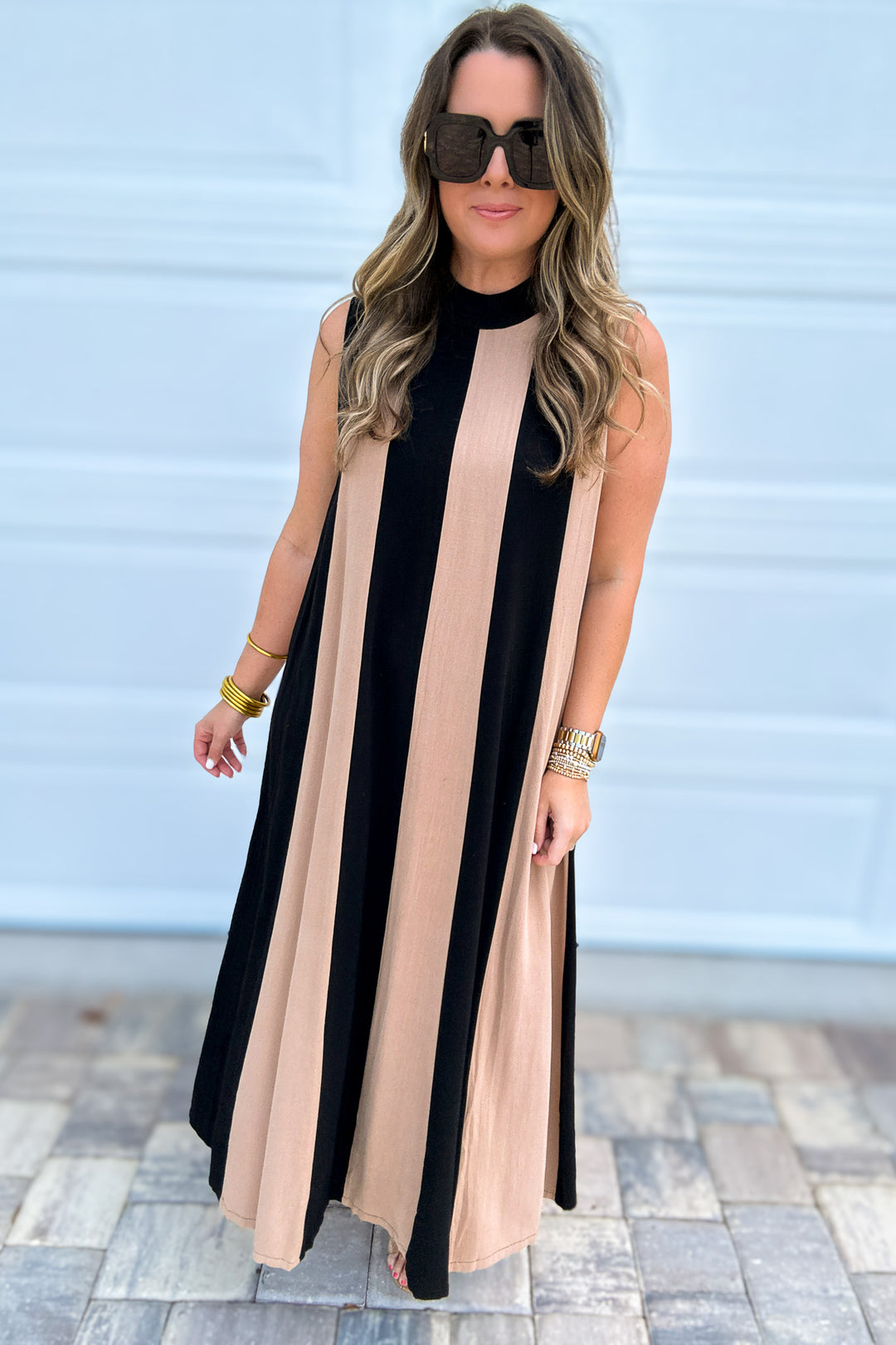 THML STRIPE MAXI DRESS