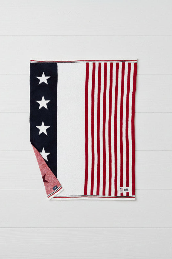 Barefoot Dreams: CozyChic® Team USA Stars And Stripes Throw - B Social Boutique