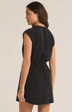 Z Supply: Paxton Knit Denim Dress - Cotton Jersey Black