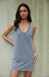 Z Supply: Sloane V-Neck Knit Denim Dress - Medium Indigo