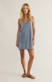 Z Supply: Sloane V-Neck Knit Denim Dress - Medium Indigo