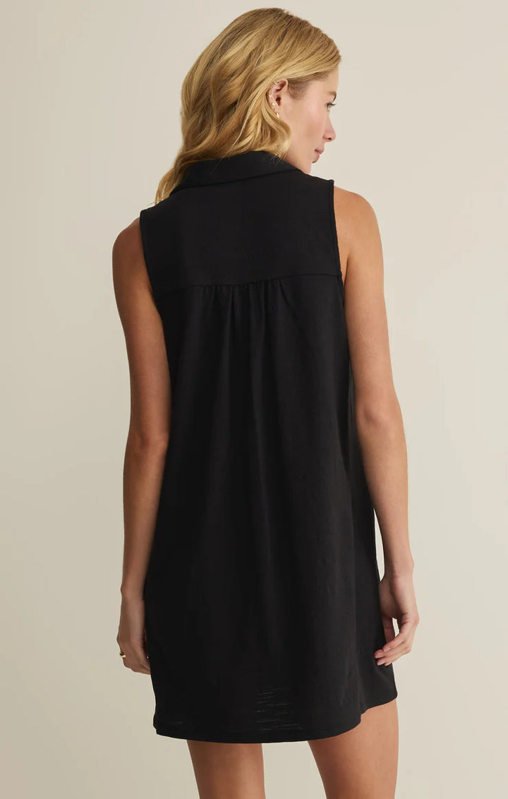Z Supply: New Light Textured Mini Dress - Black