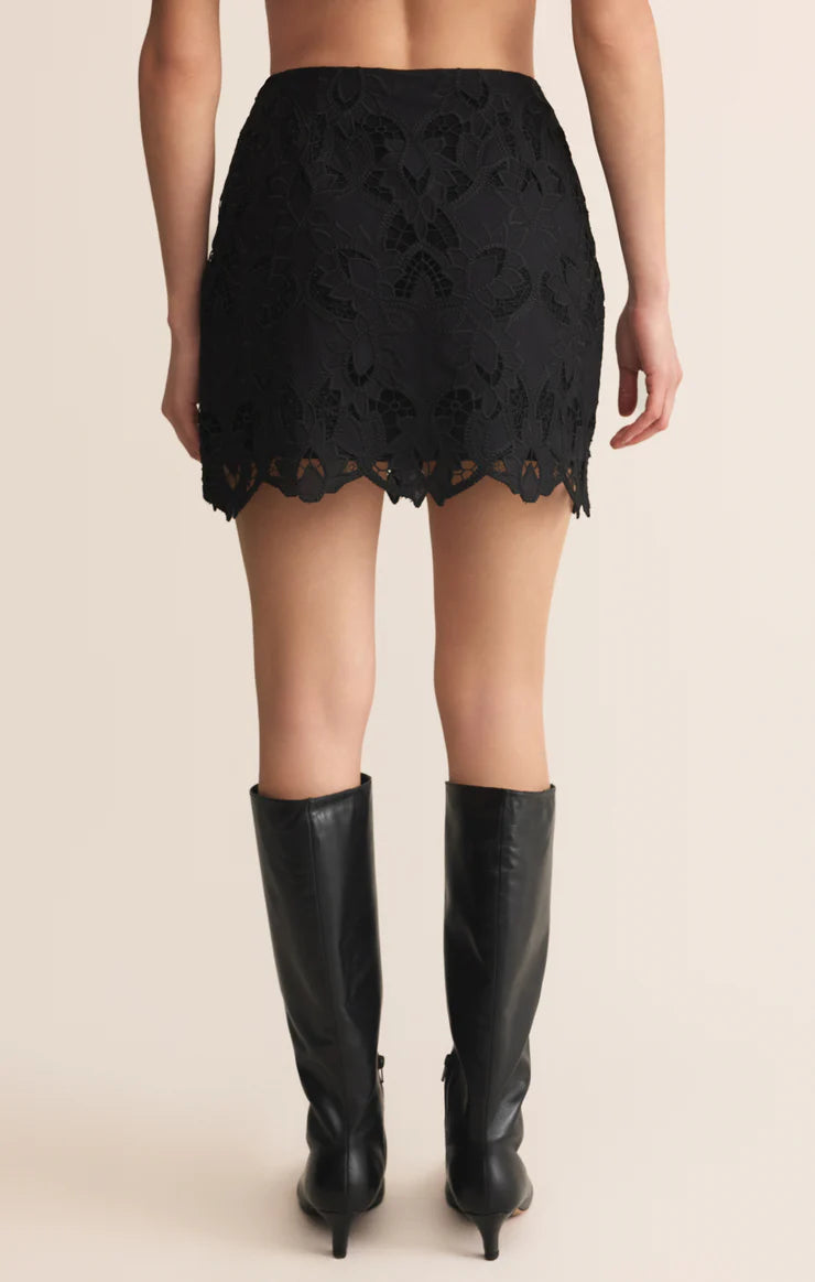 Z Supply: Siren Lace Mini Skirt -  Black