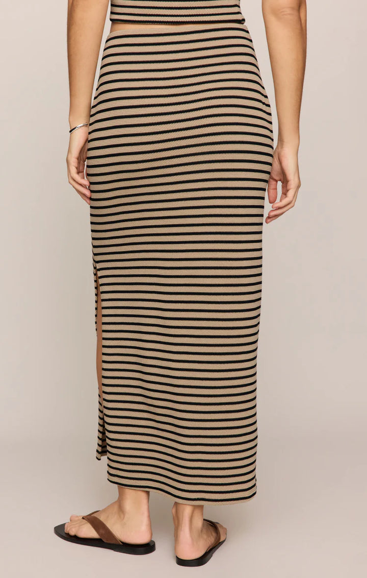 Z Supply: Ainslie Stripe Midi Skirt - Putty