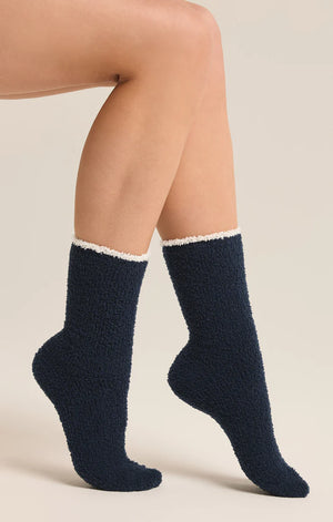 Z Supply: Navy Heart Sock 2-Pack Eclipse