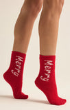 Z Supply: Bright & Merry Sock 2-Pack - Haute Red