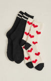 Z Supply: 2-Pack Plush Heart Socks Vanilla Ice