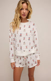 Z Supply: Elle Puppy Love Long Sleeve Top - Vanilla Ice