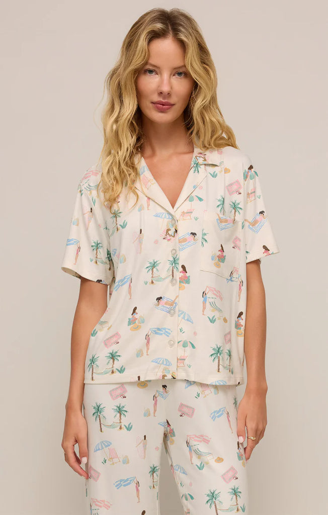 Z Supply: Beach Days Pajama Top – B Social Boutique