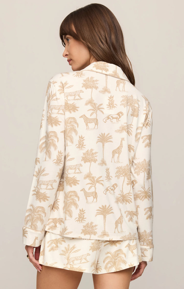 Z Supply: Safari PJ Long Sleeve Top - Bone