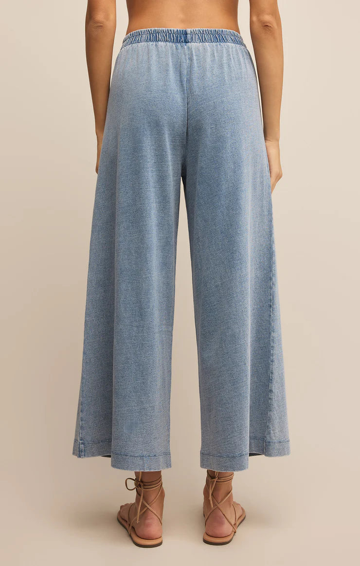 Z Supply: Scout Jersey Flare Pant - Medium Indigo