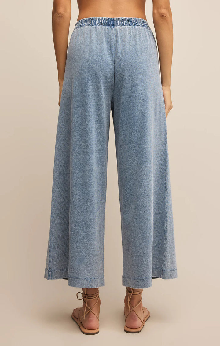 Z Supply: Scout Jersey Flare Pant - Medium Indigo