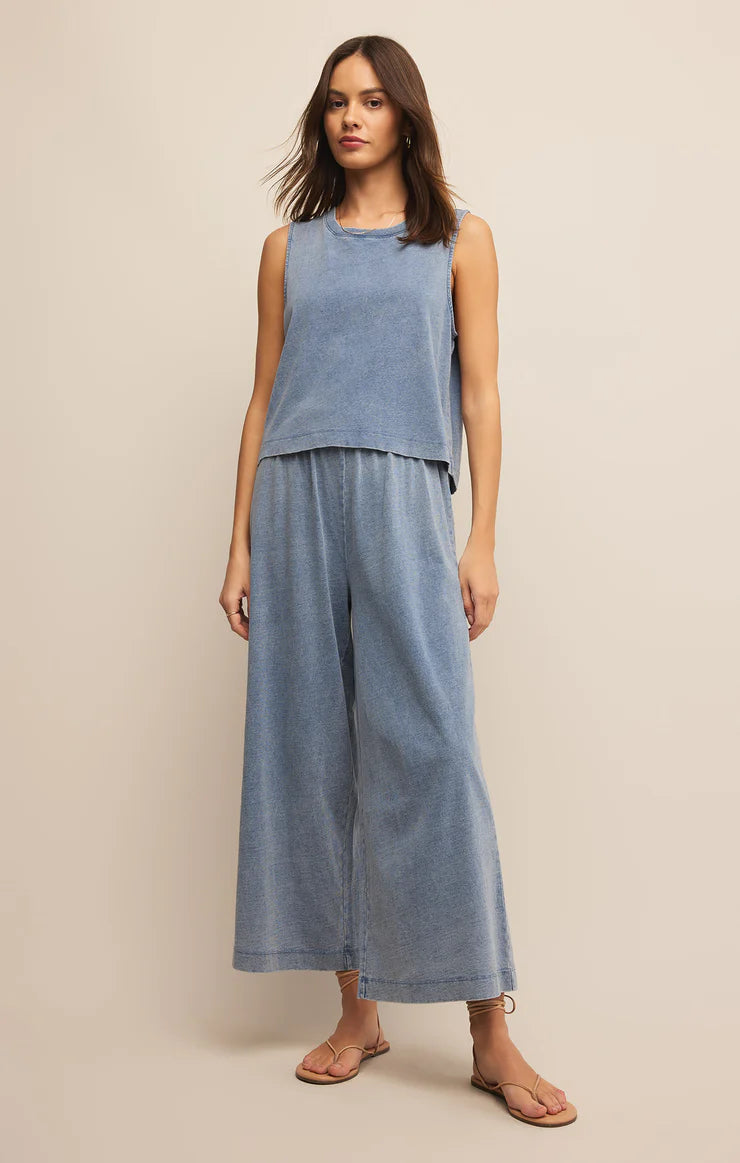 Z Supply: Scout Jersey Flare Pant - Medium Indigo