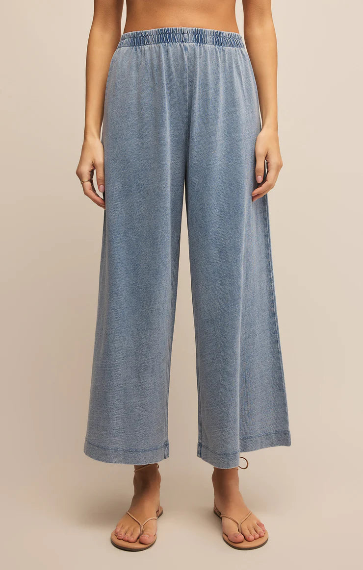 Z Supply: Scout Jersey Flare Pant - Medium Indigo