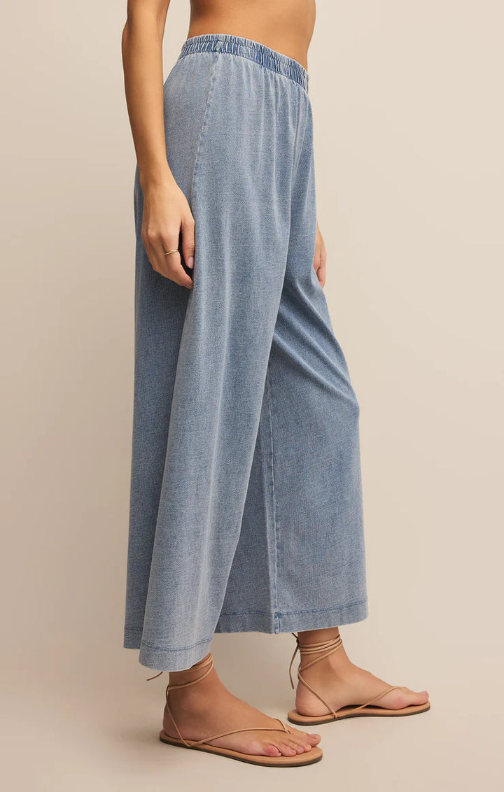 Z Supply: Scout Jersey Flare Pant - Medium Indigo