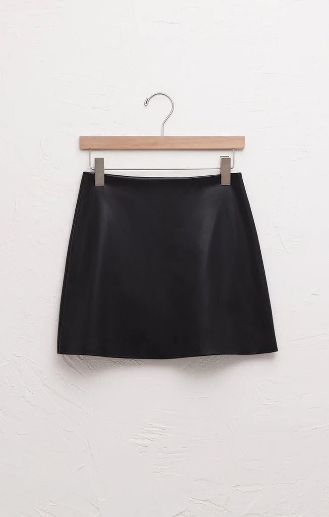Z Supply: Ciera Leather Skirt Black