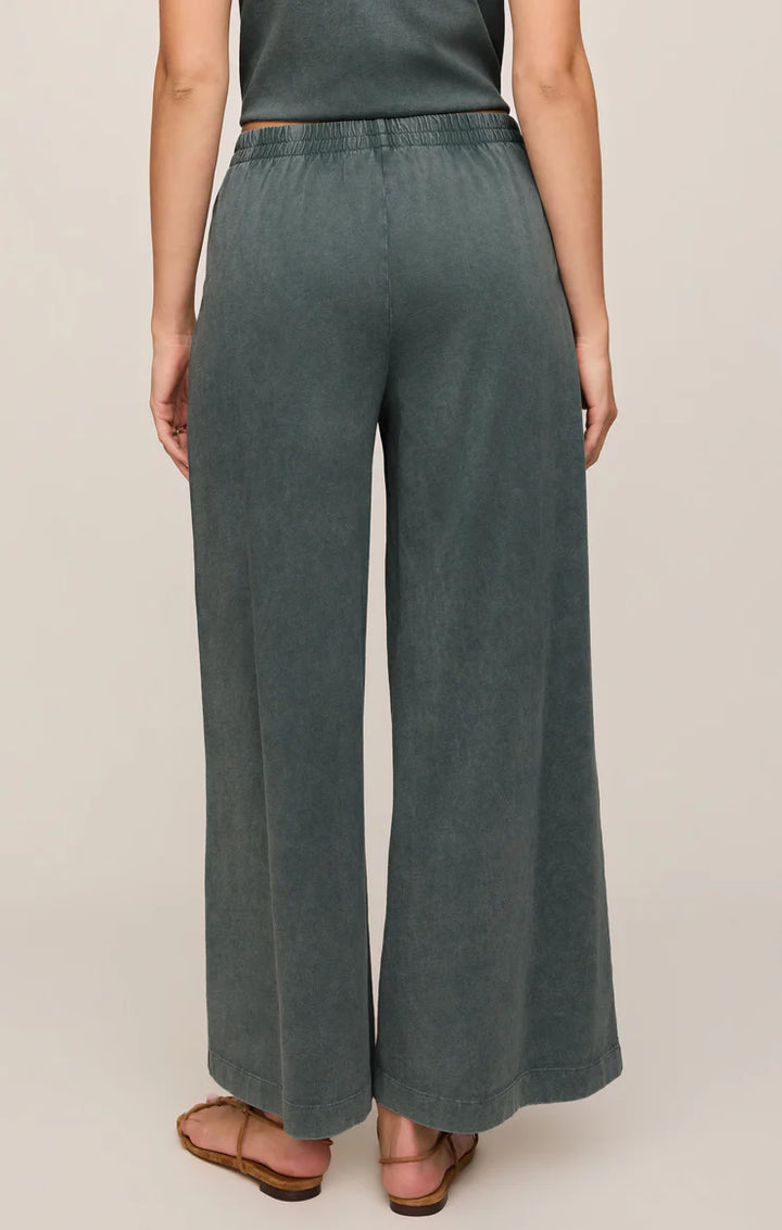 Z Supply: Scout Jersey Crop Flare Pant - Emerald Cove