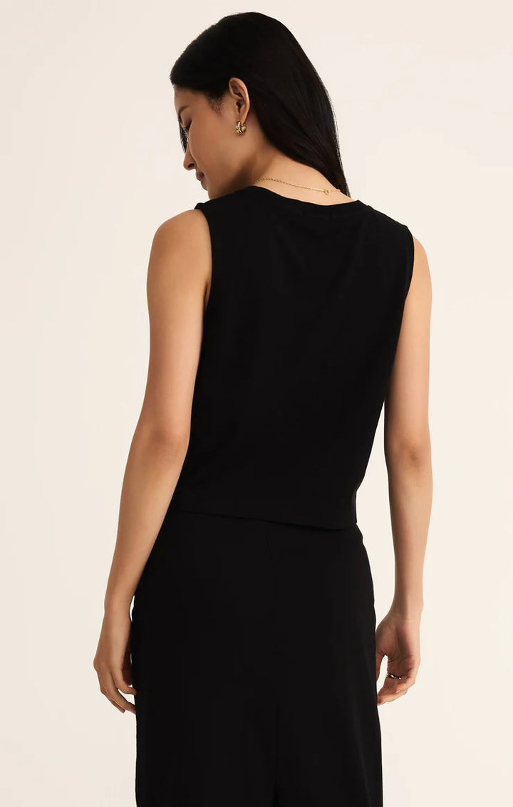 Z Supply: Sloane Jersey Muscle Tank - True Black