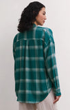 Z Supply: River Plaid Button Up - Mermaid