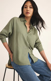 Z Supply: The Perfect Linen Top - Avocado