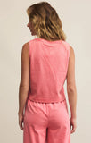 Z Supply: Sloane V-Neck Top- Sunset Pink