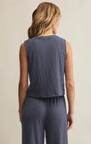 Z Supply: Sloane Textured Slub Tank - Worn Blue