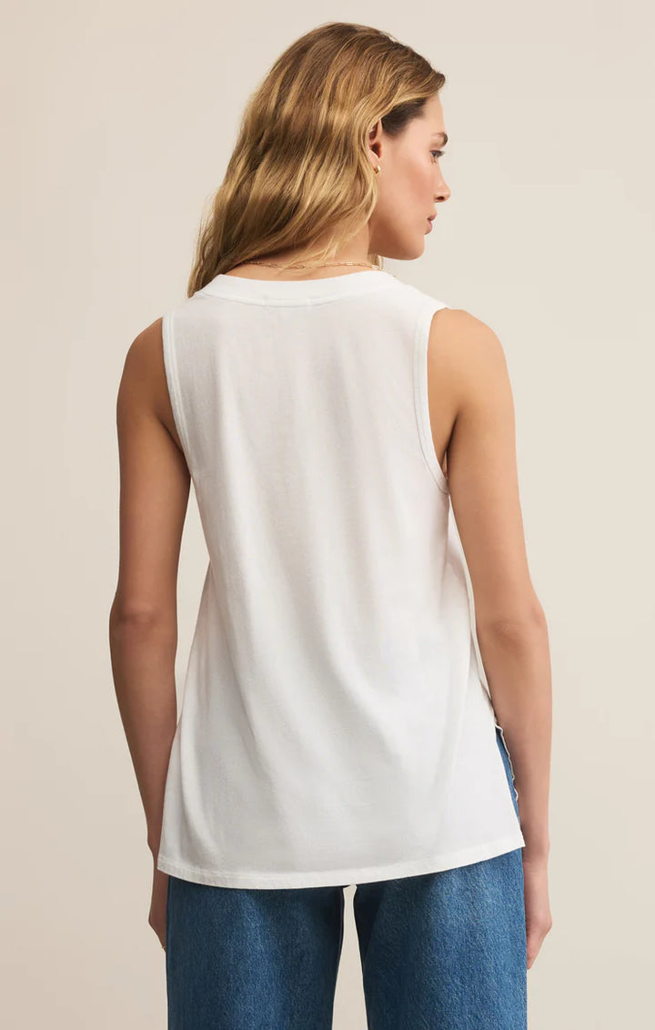 Z Supply: Californian V-Neck Tank - White