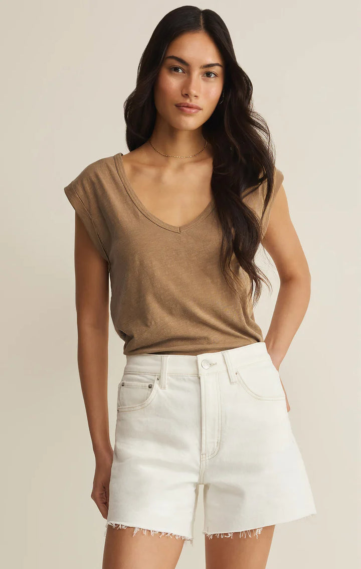 Z Supply: Per Diem V-neck Tank Taro