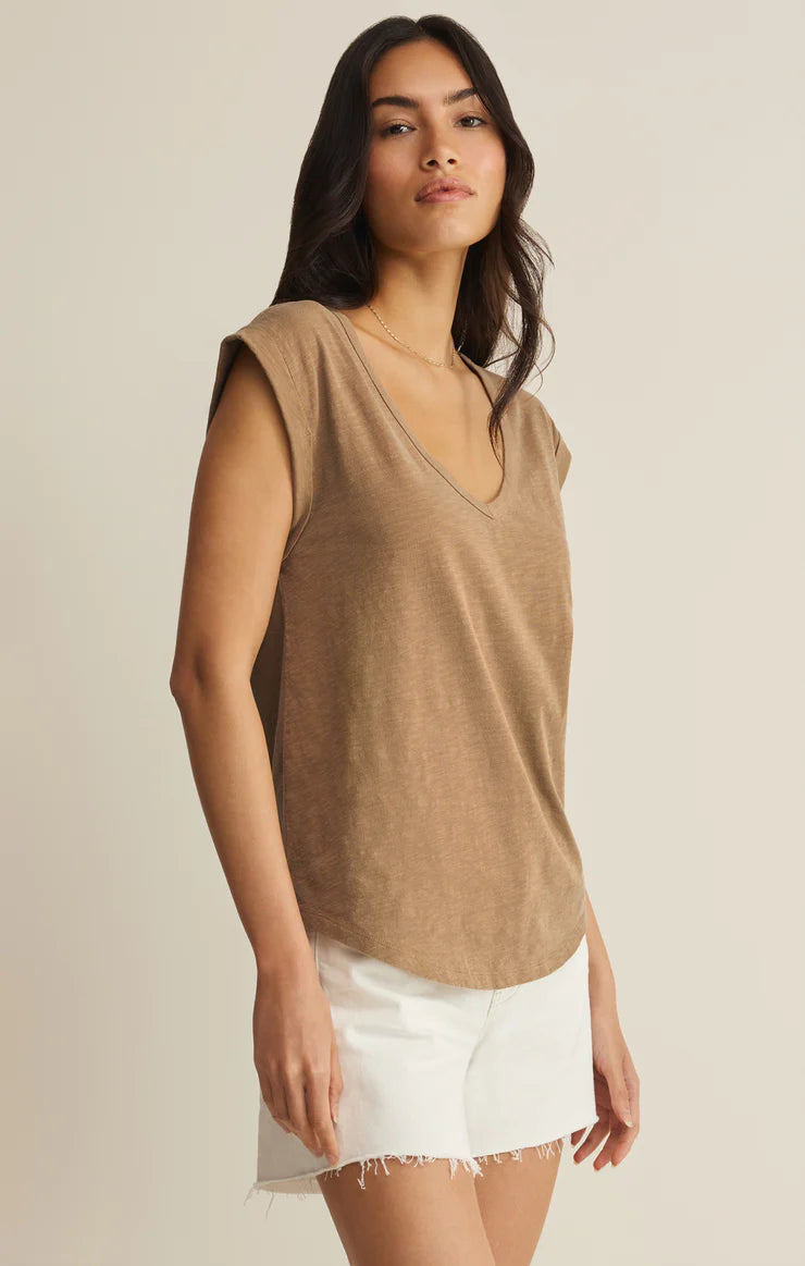 Z Supply: Per Diem V-neck Tank Taro