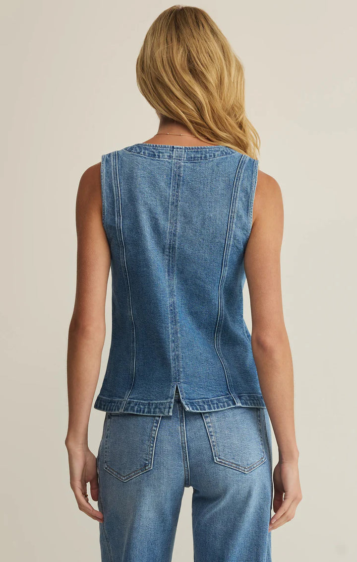 Z Supply: Porto Denim Vest - Eternity