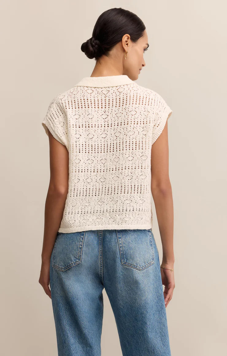 Z Supply: Kinsley Sweater Top White