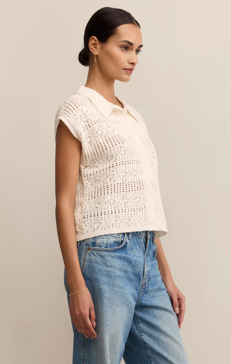Z Supply: Kinsley Sweater Top White