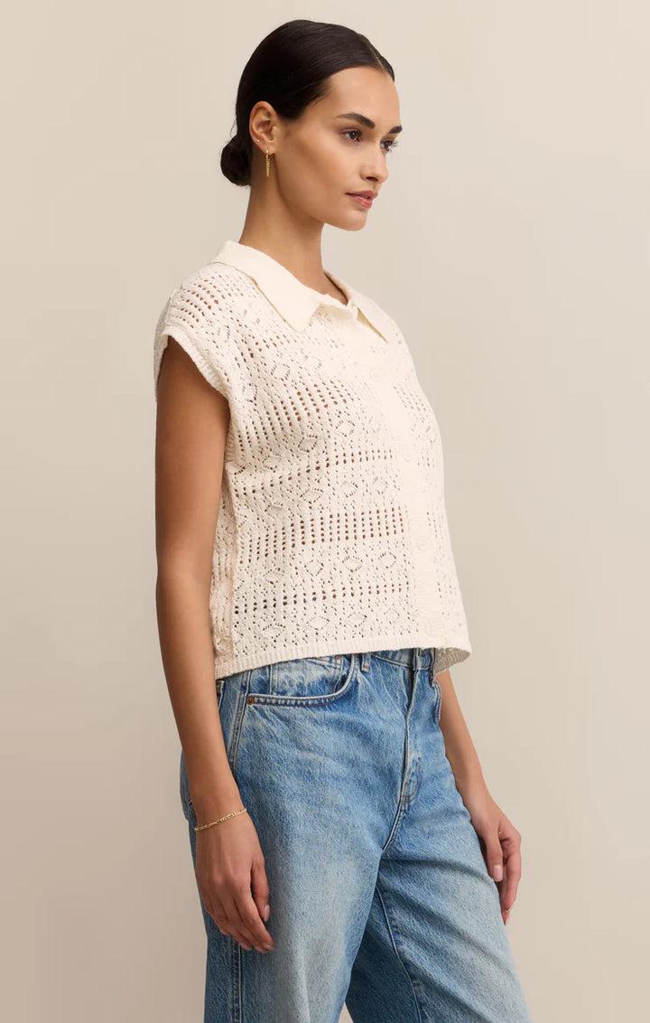Z Supply: Kinsley Sweater Top White