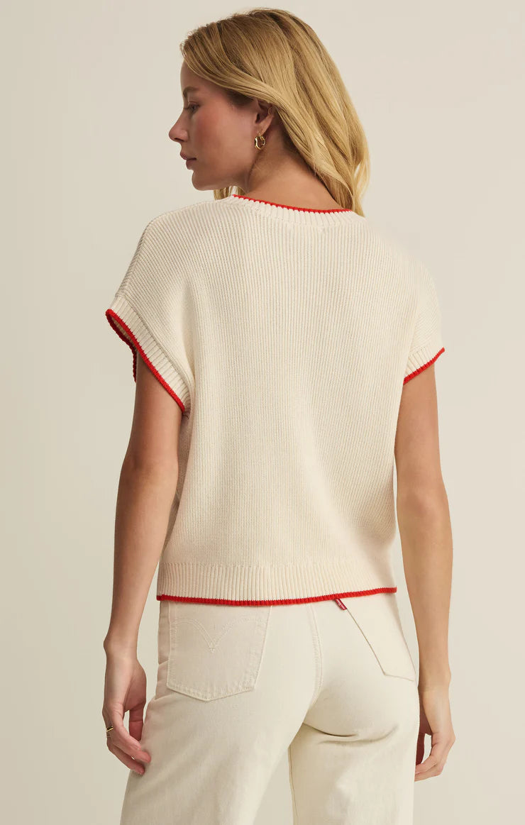 Z Supply: Sleeveless Patriot Sweater - Cloud